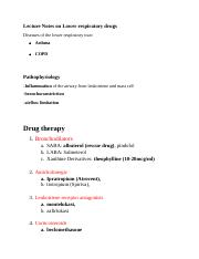 Lecture Notes on Lower respiratory drugs.docx