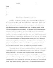 Reflective Essay on “Eveline” by James Joyce.docx