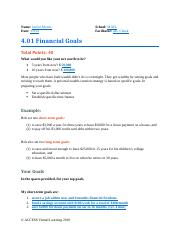 4.01 Financial Goals.docx