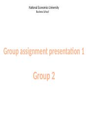 Group assignment presentation 1
