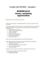 CLASS ACTIVITIES BSBMKG431.docx