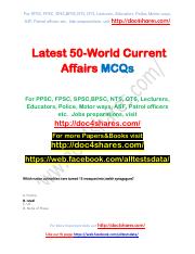 Latest 50-World Current Affairs MCQs.pdf