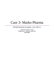 BUSI 3403- Intermediate Accounting 1- Assets-Marko Pharma Case 3.docx
