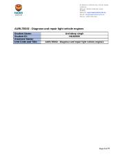 AURLTE002 - Diagnose and repair light vehicle engines.docx