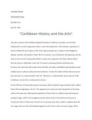 Caribbean History and the Arts