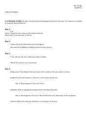 Elisha Williams - Lit Terms Part 2 (originally from LotF).docx
