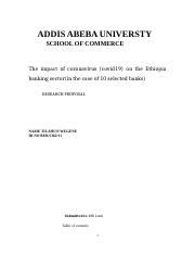 research proposal done in ethiopia