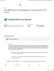 Quiz [IBM Systems Cyber Resiliency - Cyber Security L2 for Power])2022.pdf
