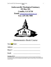 Book Course - Hermeneutics Book exam.doc