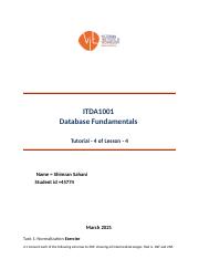 ITAP1001 database fundamentals week 4 answers.docx