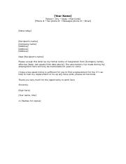 Professional Resignation Letter Sample Doc from www.coursehero.com