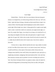 animal rights research paper