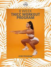 Week Thicc Workout Program Gym