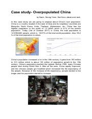 china overpopulation case study