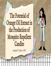 The Potential of Orange Oil Extract in the Production of Mosquito Repellent Candles.pdf