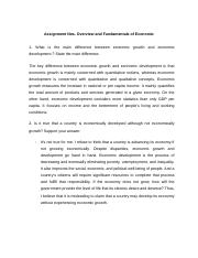 Assignment Nos. 4. Overview and Fundamentals of Economic.docx