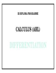 2 CALCULUS (AHL) - Differentiation.pptx
