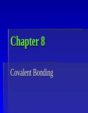 Chem C8 Covalent Bonding