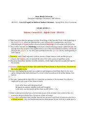 HUI 235 Study Notes 5 - Inferno 17-23 