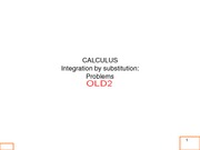 Homework Solution on Integration by substitution, problems