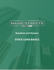 Maine Streets Securities Stock Loan Q & A .pdf