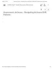 Assessment_ drchrono - Navigating drchrono EHR Patients - AHIMA VLab™ Health Information Administrat