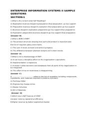 ENTERPRISE INFORMATION SYSTEMS II SAMPLE QUESTIONS.docx