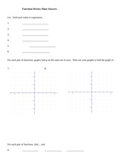 Functions Review Sheet Answers