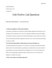 Art 1. Unit Twelve. Lab Questions