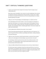 UNIT 1 CRITICAL THINKING QUESTIONS.docx