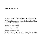 Book Review of THE DOCTRINES THAT DIVIDE.docx