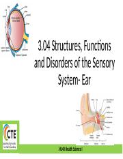3.04 Structures, Functions and Disorders of the Sensory System- Ear.pptx