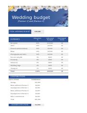 Wedding budget tracker Template.xlsx