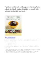 Testbank-for-Operations-Management-Creating-Value-Along-the-Supply-Chain-7th-Edition-by-Russell-ISBN