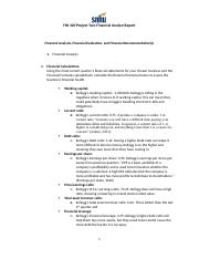 FIN 320 Project Two Financial Analyst Report .docx