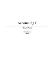 Accounting II final paper
