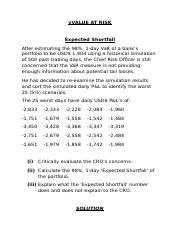 Expected Shortfall_Question  Solution.docx
