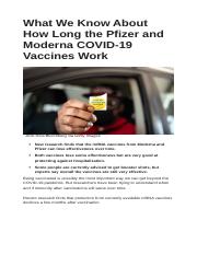What We Know About How Long the Pfizer and Moderna COVID.docx
