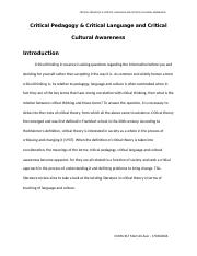 Critical Pedagogy & Critical Language and Cultural Awareness_critical review.docx