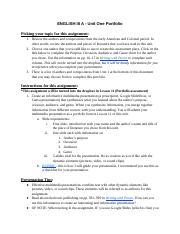 ENGLISH III A - Unit One Portfolio Instructions.docx