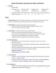 Updated Academic Chemistry Test Topics and Review b.pdf