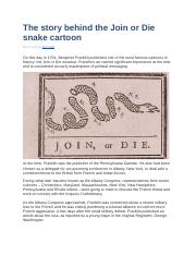 Join or Die Political Cartoon.docx