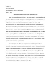 Athenian Identity Research Paper Proposal Essay