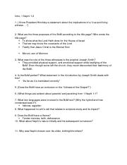 BoM test one study guide