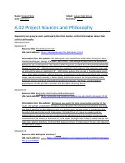 6.02 Project Sources and Philosphy.docx