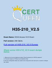 Latest H35-210_V2.5 Exam Questions Vce