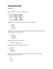 CHEM100 Solutions Questions