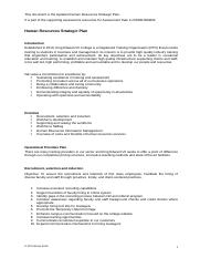 Michael BSBHRM602- HR Strat Plan - Task 3 Human Resources Strategic Plan Updated.docx