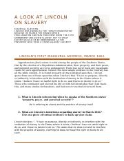Lincoln's views on slavery.docx