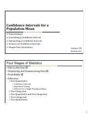 Lecture 18 - Confidence Intervals for a Population Mean.pdf